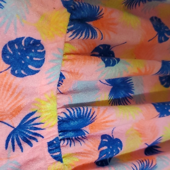 Betsey Johnson Girl's Pink Terry Bathing Suit, Swim Suit Hooded Coverup - Picture 5 of 8